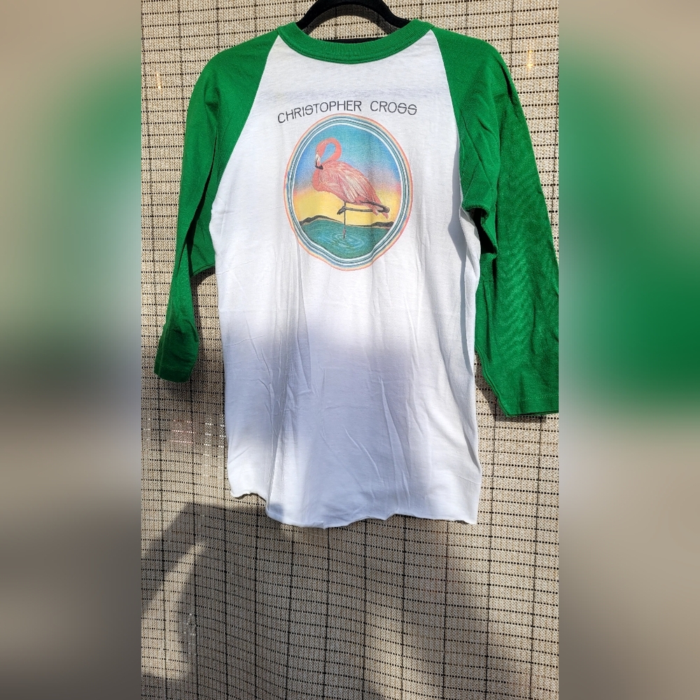 🦩New Old Stock Vintage 1980 ChristopherCross Baseball Style T-Shirt Size L